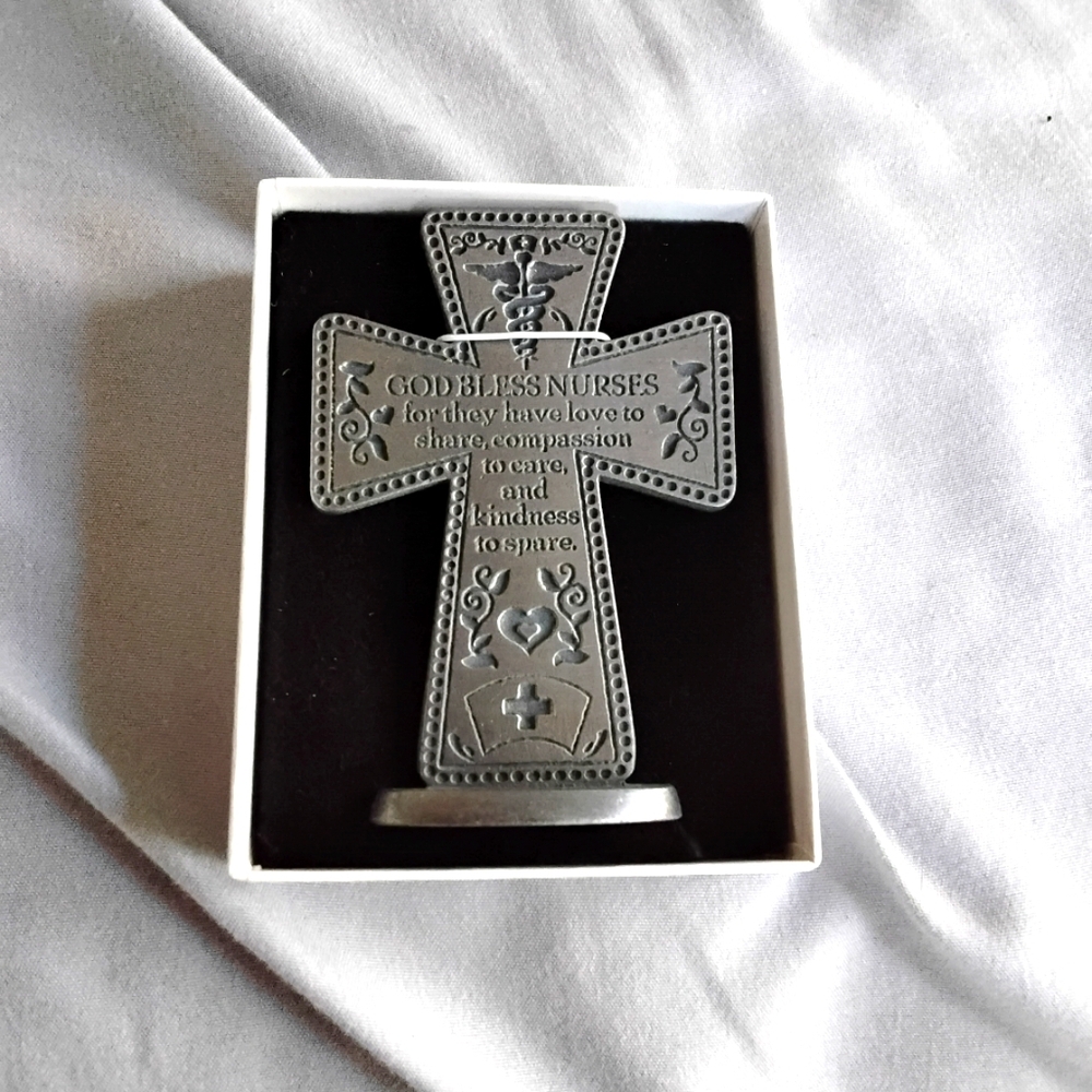Decorative Gray Cross for Nurses - Picture 1 of 2